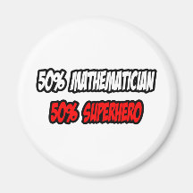 Demi de super héros de mathématicien… à moitié magnets pour réfrigérateur