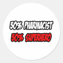 Demi de super héros de pharmacien… à moitié adhésif