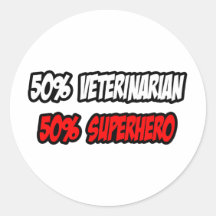 Demi de super héros de vétérinaire… à moitié autocollants