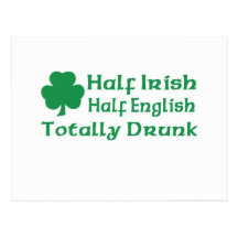 Demi d'Engish à moitié irlandais totalement bu Cartes Postales