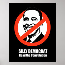 Démocrate idiot, a lu la constitution posters