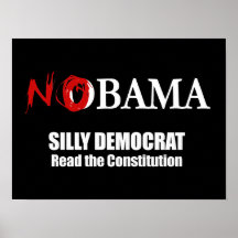 Démocrate idiot, a lu la constitution posters