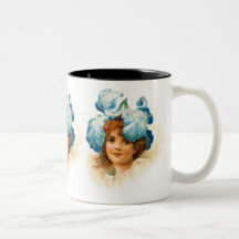 Demoiselle de honneur dans le bleu tasses