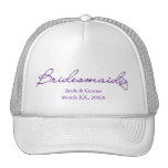 Demoiselle d'honneur casquettes
