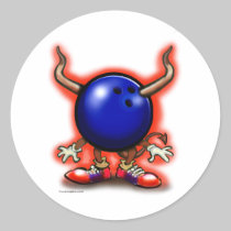 Démon de bowling autocollants