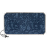 Denim bleu-foncé floral haut-parleur mp3