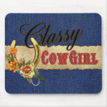 Denim chic de cow-girl tapis de souris