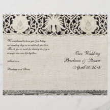 Dentelle blanche vintage et toile de mariage tract
