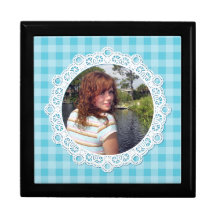 Dentelle et plaid - coquille coffrets cadeaux