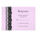 Dentelle française noire RSVP Invitations Personnalisées