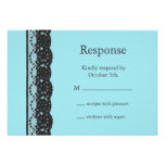Dentelle française RSVP (turquoise) Invitations Personnalisables