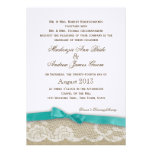 Dentelle romantique et mariage foncé d'arc d'Aqua Faire-parts