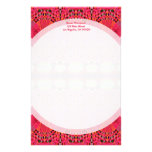 dentelle rouge papier à lettre customisable