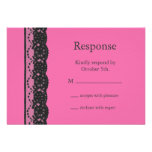 Dentelle RSVP (fuchsia) Faire-parts