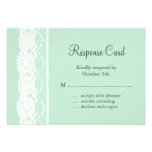 Dentelle verte et vintage en bon état RSVP Invitation Personnalisée