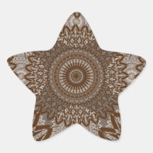 Dentelle vintage de regard - caramel autocollant