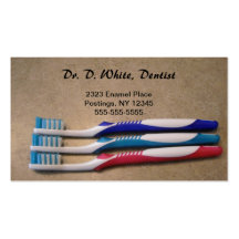 Dentiste - brosses à dents cartes de visite professionnelles