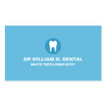 Dentiste, carte de visite bleu dentaire avec le lo