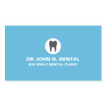 Dentiste, carte de visite bleu dentaire avec le lo