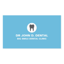 Dentiste, carte de visite bleu dentaire avec le lo