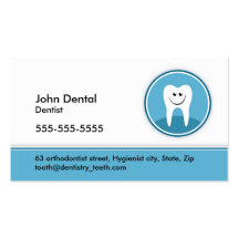 Dentiste et carte dentaire d'affaires ou de profil carte de visite