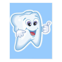 Dents heureuses saines cartes postales