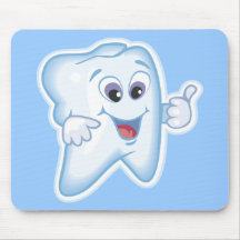 Dents heureuses saines tapis de souris