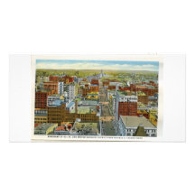 Denver du centre, carte teintée par main des année photocarte personnalisée