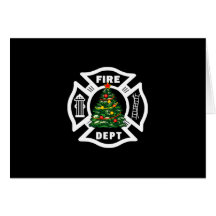 Département du feu de Noël Cartes De Vœux