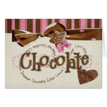 dépendance de chocolat cartes de vœux