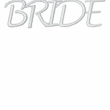 Dépistez la veste avec la JEUNE MARIÉE brodée sur 