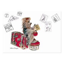 Déplacement de Yorkshire Terrier Cartes De Visite Professionnelles
