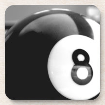 Derrière le 8-Ball, boule huit Dessous-de-verre