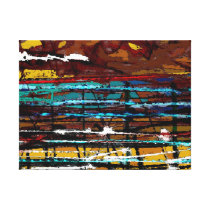 Derrière les lignes - copie abstraite de toile