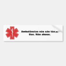 Des ambulances ne sont pas des taxis adhésif pour voiture