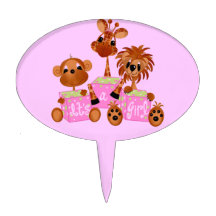 Des animaux c'est un gâteau Topper de fille Étiquette À Gâteau