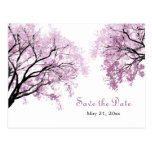 Des arbres de rose en pastel - sauvez la carte pos cartes postales