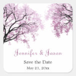 Des arbres de rose en pastel - sauvez les autocoll autocollants