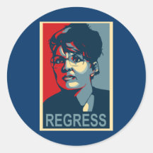Des autocollants d'Anti-Sarah Palin - régressez
