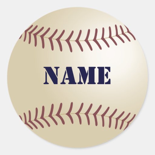 Des autocollants de base-ball - ajoutez votre nom