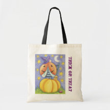 Des bonbons ou un sort de Halloween Sac En Toile