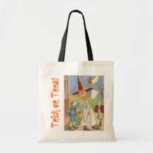 Des bonbons ou un sort vintage de Halloween Sacs En Toile