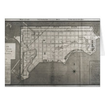 DES Cayes, 1789 de Plan Directeur de la Ville Cartes De Vœux