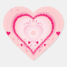 Des coeurs pour la Saint-Valentin  - Autocollant