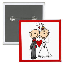 Des couples de mariage je fais le T-shirts et les  Pin's Avec Agrafe
