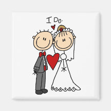 Des couples de mariage je fais le T-shirts et les  Magnets Pour Réfrigérateur