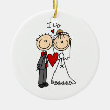 Des couples de mariage je fais le T-shirts et les  Ornements De Noël