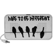 Des oiseaux sur un fil - osez être différent haut-parleur ordinateur portable