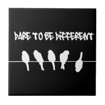 Des oiseaux sur un fil - osez être différent (le n carreaux en céramique