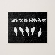 Des oiseaux sur un fil - osez être différent (le n puzzles avec photo